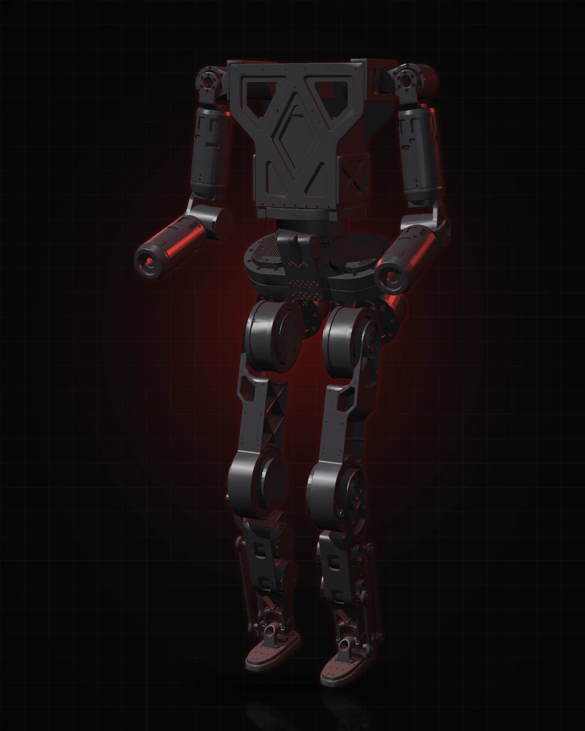 Rendu 3D du robot Origin à partir de son modèle officiel